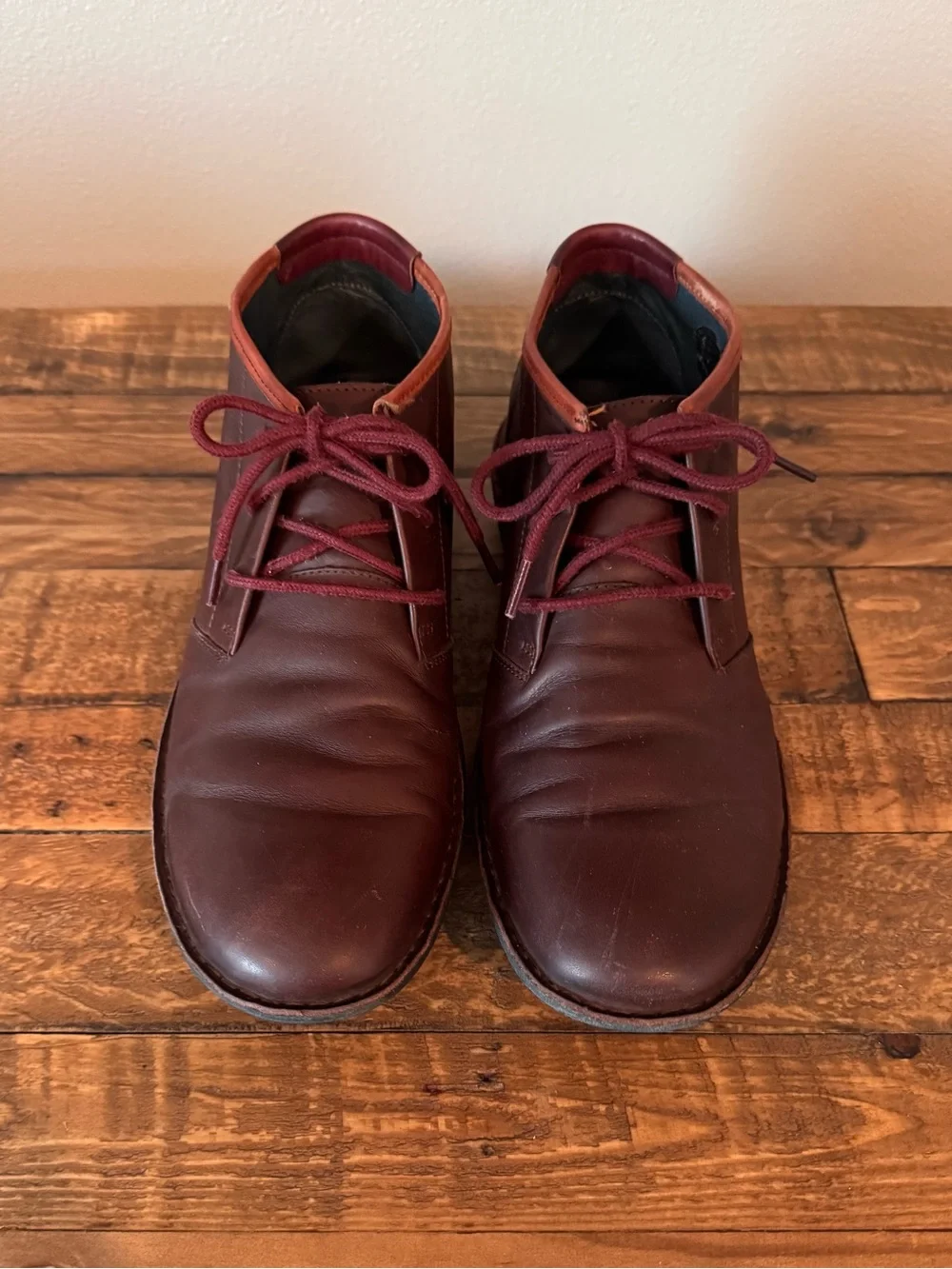 Pikolinos Santiago Men's Leather Chukka Boots Olmo Garnet Brown/Red EU 44 US 11